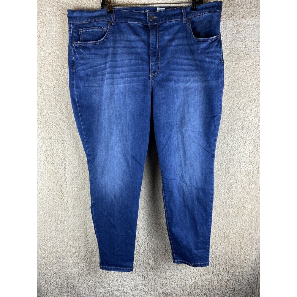 Terra & Sky Women's Plus Sz 24W Petite Skinny Jeans 5 Pocket Design Stretchy